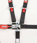 Race Quip Youth 5 Point Seat Belts - Black, Blue & Red